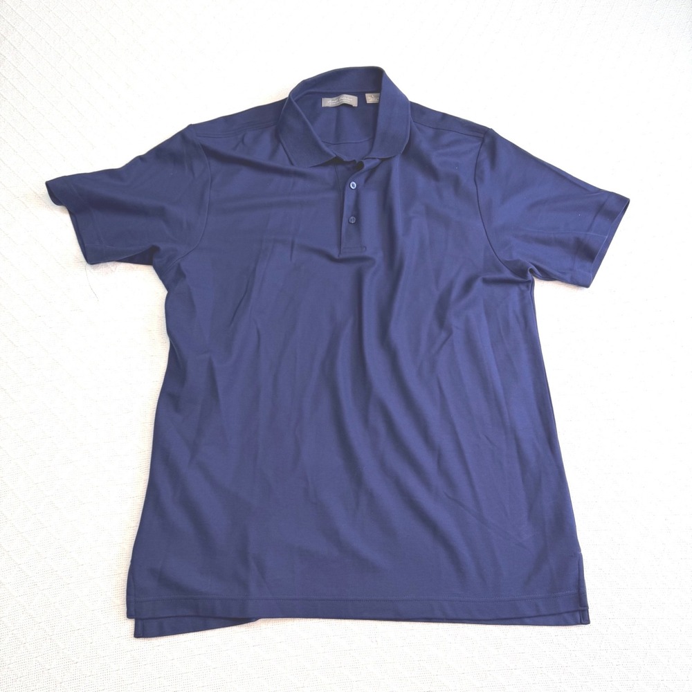 Daniel Cremieux Signature Collection Mens Navy Blue 100 Cotton Polo Shirt Large